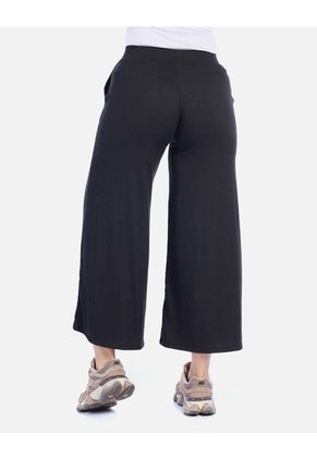 Pantalón Wide Leg Rib De Resorte