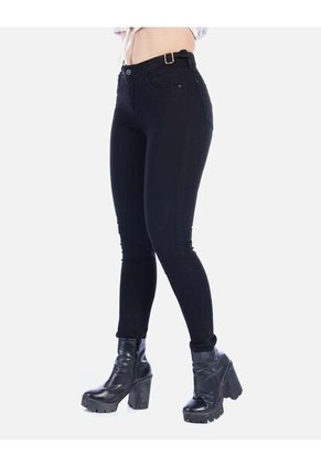Jean Negro Ajustado Con Stretch Para Mujer