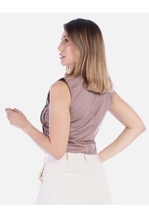 Blusa Crop De Encaje Palo De Rosa