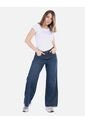 Jean Azul Rígido De Tiro Alto Para Mujer de Arequipe moda dulce
