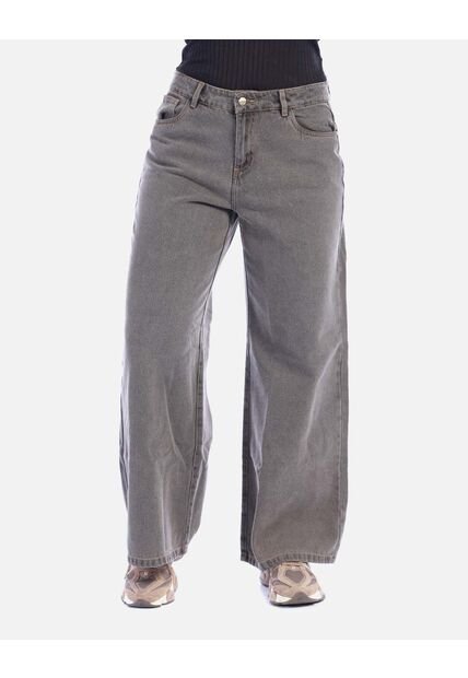 Jean Rígido Wide Leg Para Mujer