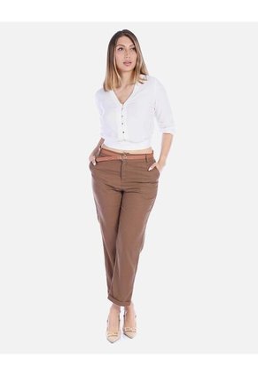 Blusa Cuello En V Blanca Con Botones