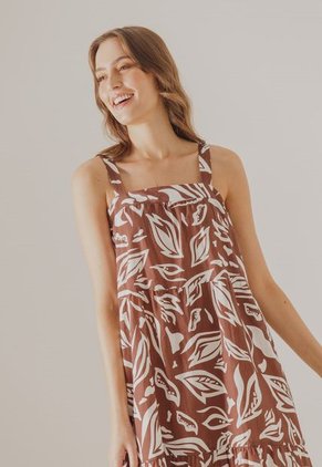 Vestido Marrón-Blanco Arkitect Éxito