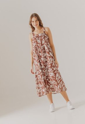 Vestido Marrón-Blanco Arkitect Éxito