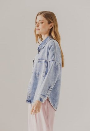 Chaqueta Denim Azul Claro-Plateado Arkitect Éxito