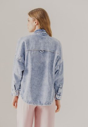 Chaqueta Denim Azul Claro-Plateado Arkitect Éxito