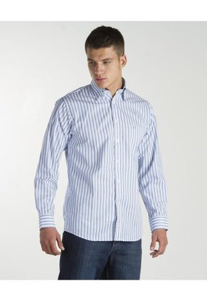 Camisa Arrow Blanco-Azul