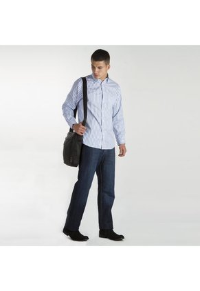 Camisa Arrow Blanco-Azul