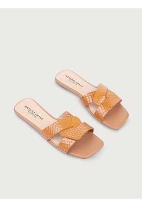 Sandalia Unicolor En Cuero Para Mujer 24793 ARTURO CALLE