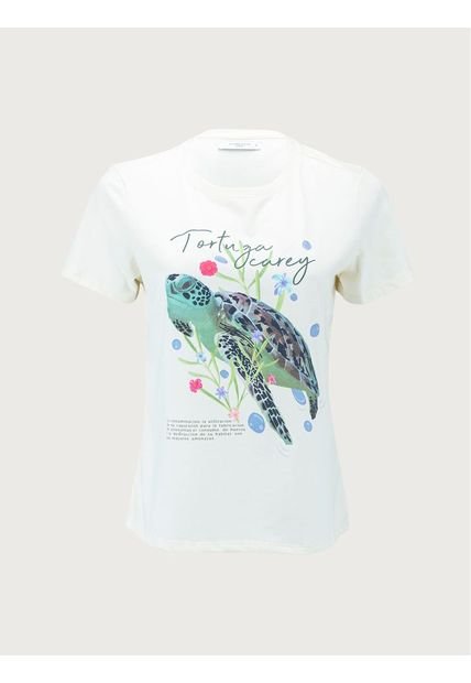Camiseta Estampado Tortuga Marina Para Mujer 26441 ARTURO CALLE