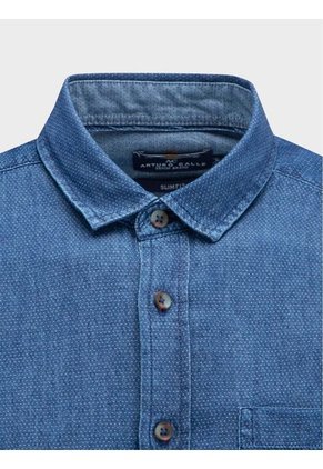 Camisa Denim Manga Corta Para Hombre 23858 ARTURO CALLE
