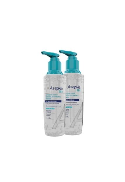 Asepxia Gel De Limpieza Facial Efecto Anti-Brillo X 2 Und