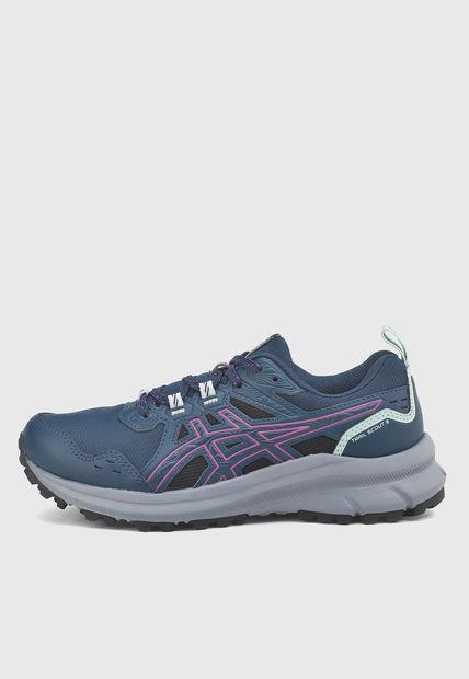 Tenis Running Azul Navy-Gris-Fucsia asics Trail Scout 3