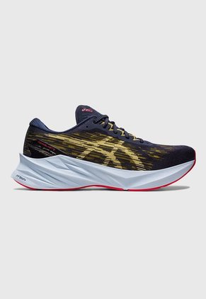 Tenis Running Azul Navy-Celeste-Rojo asics Novablast 3