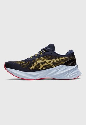Tenis Running Azul Navy-Celeste-Rojo asics Novablast 3