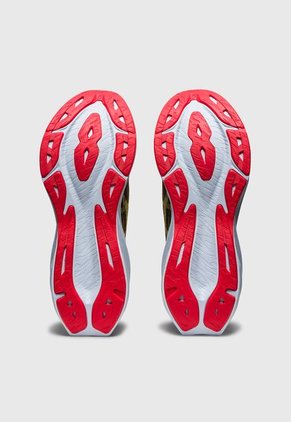 Tenis Running Azul Navy-Celeste-Rojo asics Novablast 3