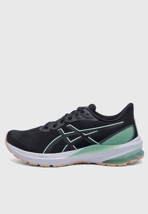 Tenis Running Negro-Verde-Naranja Pastel asics GT-1000 12