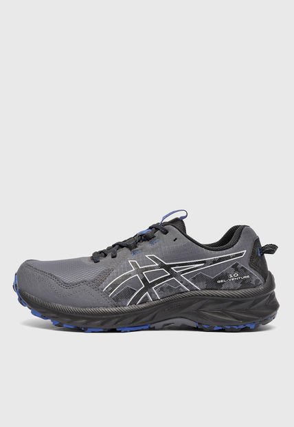 Tenis Trail Running Gris-Negro-Azul asics GEL-Venture 10