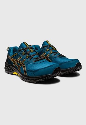Trail Running Azul Petróleo-Negro-Amarillo asics Gel Venture 9
