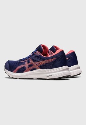 Tenis Running Azul Navy-Blanco-Salmón asics Gel Contend 8