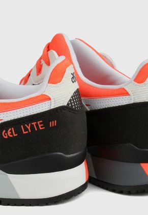Tenis Lifestyle Blanco-Negro-Naranja asics Gel-Lyte III Og