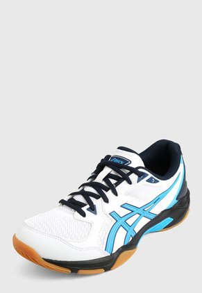 Tenis Volleyball Blanco-Azul-Negro asics Gel-Rocket 10