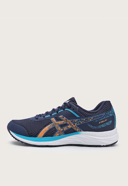 Tenis Running Azul-Blanco-Salmón asics Kabuki
