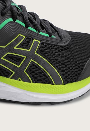 Tenis Running Negro-Blanco-Verde Neón asics Kabuki