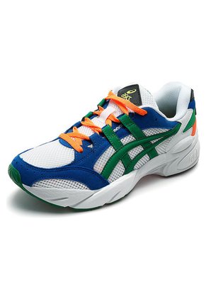 Tenis Blanco-Azul-Naranja asics Gel-Bnd