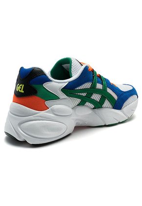 Tenis Blanco-Azul-Naranja asics Gel-Bnd