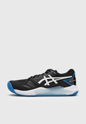 Tenis para Tennis Negro-Blanco-Azul asics Gel-Challenger 13 Clay