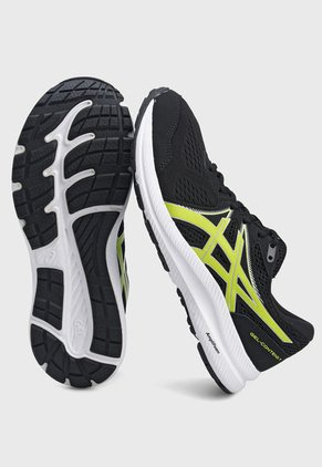 Tenis Running Negro-Blanco-Verde asics Gel - Contend 7