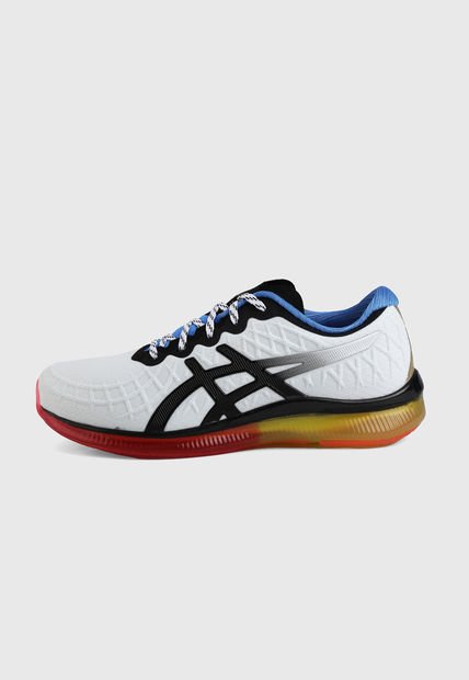 Tenis Running Blanco-Negro-Azul asics Gel-Quantum Infinity