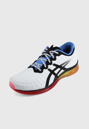 Tenis Running Blanco-Negro-Azul asics Gel-Quantum Infinity