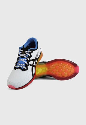 Tenis Running Blanco-Negro-Azul asics Gel-Quantum Infinity