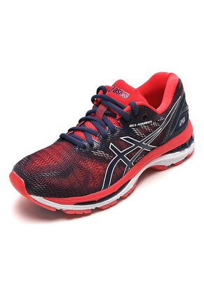 Tenis Running Coral Neón-Azul-Blanco asics Gel-Nimbus 2.0