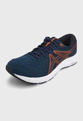 Tenis Running Azul-Blanco-Naranja asics Gel - Contend 8