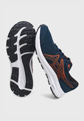 Tenis Running Azul-Blanco-Naranja asics Gel - Contend 8