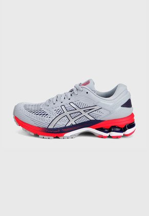 Tenis Running Gris-Blanco-Coral asics Gel-Kayano 26