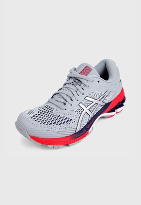 Tenis Running Gris-Blanco-Coral asics Gel-Kayano 26