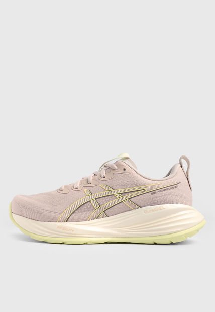 Tenis Running Beige-Verde Lima asics GEL-Cumulus 27