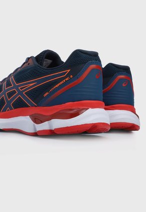 Tenis Running Azul-Naranja-Blanco asics Hypersonic 2