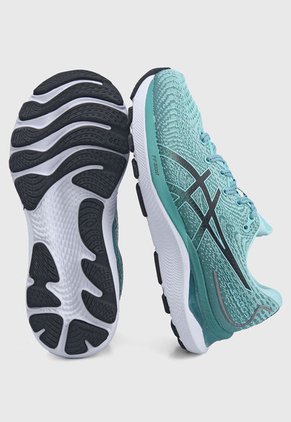 Tenis Running Verde-Blanco-Negro asics Gel Cumulus 25