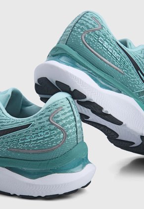 Tenis Running Verde-Blanco-Negro asics Gel Cumulus 25