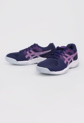 Tenis para Tennis Violeta-Blanco-Celeste asics Gel Rebound
