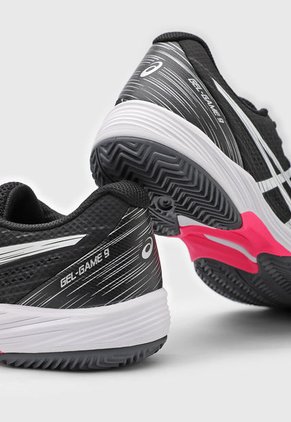 Tenis para Tennis Negro-Blanco-Fucsia asics Gel-Game 9 Clay/OC
