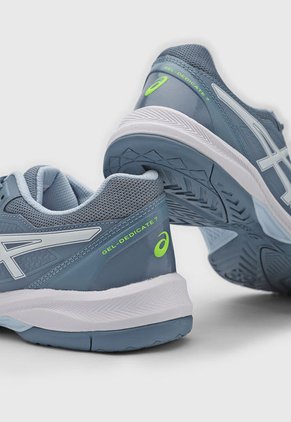 Tenis para Tennis Azul Grisáceo-Celeste-Blanco asics Gel-Dedicate 7