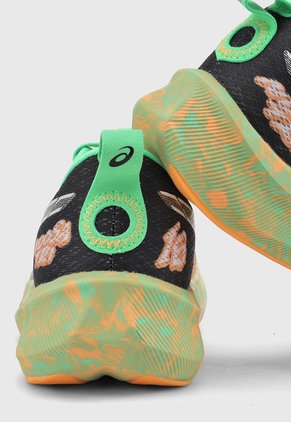 Tenis Running Negro-Verde-Naranja asics Noosa Tri 16