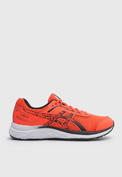 Tenis Running Naranja Neón-Negro-Blanco asics Kabuki
