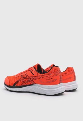 Tenis Running Naranja Neón-Negro-Blanco asics Kabuki